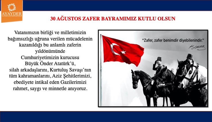 30 Ağustos Zafer Bayramımız Kutlu Olsun