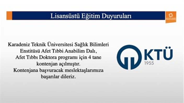 Karadeniz Teknik Üniversitesi Doktora İlanı