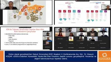Selçuk Üniversitesi AYAY Bölümünde 2030’a Giderken Küreselden Yerele Afet Risk Yönetimi Konferansı gerçekleştirildi
